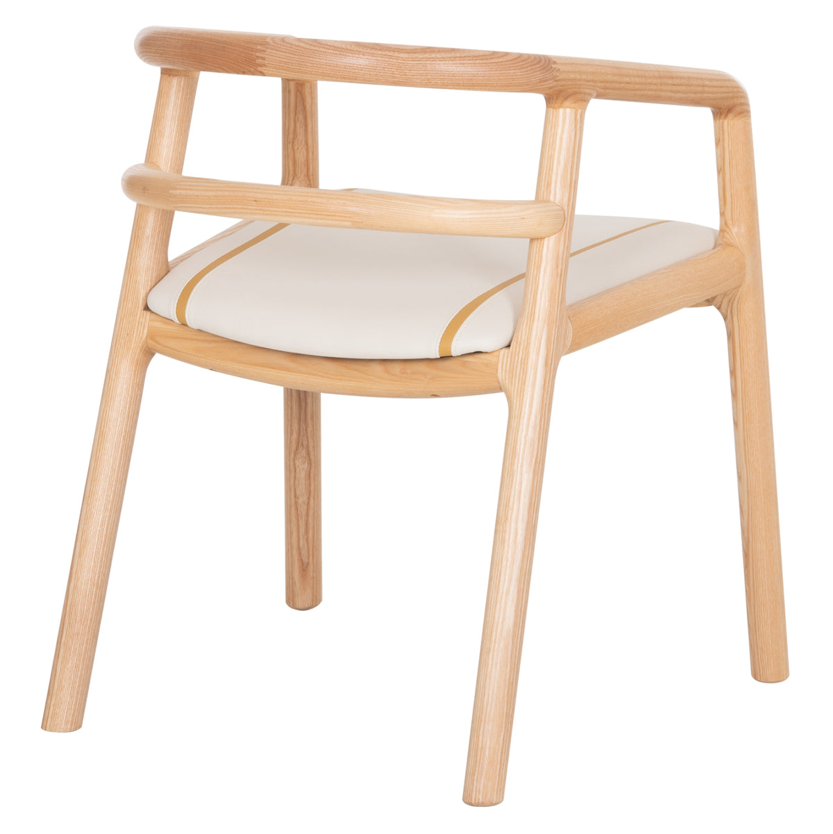 EFFY DINING ARMCHAIR ASH IN OAK FINISH WITH ECRU PU SEAT 60x58x71