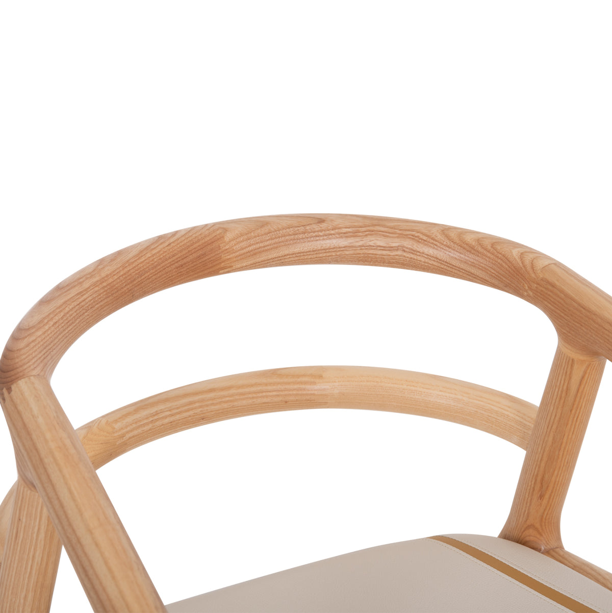 EFFY DINING ARMCHAIR ASH IN OAK FINISH WITH ECRU PU SEAT 60x58x71