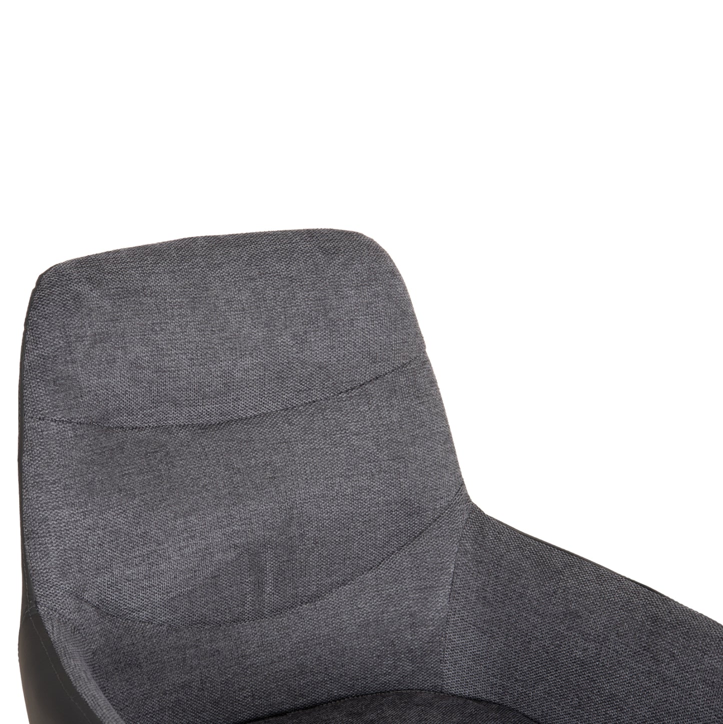 VANTER DINING ARMCHAIR FABRIC & PU GREY METAL LEGS 58x65x84