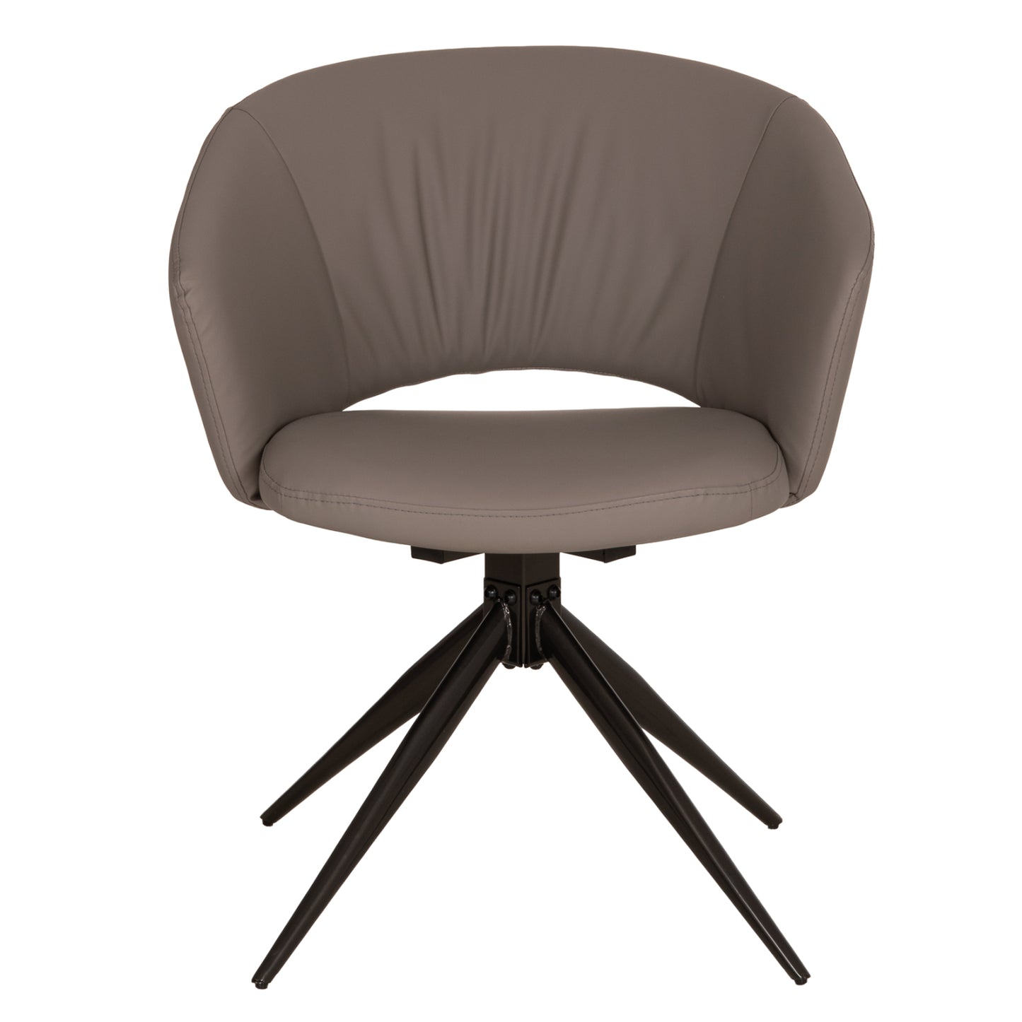 DINING ARMCHAIR ANNEL PU GREY METAL LEGS 63x63x74