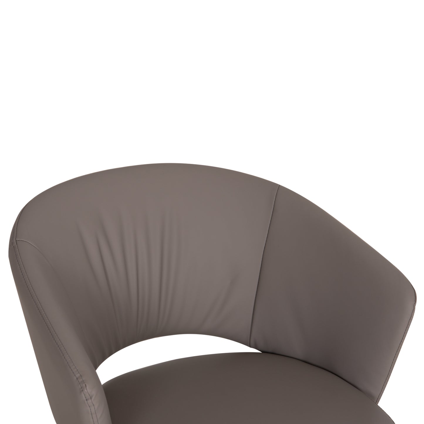 DINING ARMCHAIR ANNEL PU GREY METAL LEGS 63x63x74