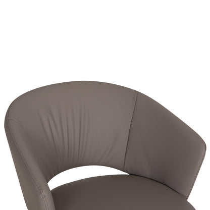 DINING ARMCHAIR ANNEL PU GREY METAL LEGS 63x63x74