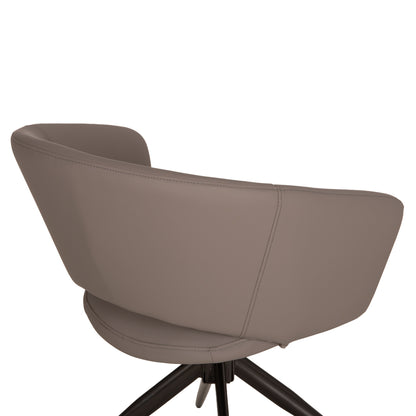 DINING ARMCHAIR ANNEL PU GREY METAL LEGS 63x63x74