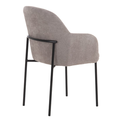 ΠΟΛΥΘΡΟΝΑ ΤΡΑΠΕΖΑΡΙΑΣ MANIDO ΓΚΡΙ ΥΦΑΣΜΑ-ΜΕΤΑΛ. ΜΑΥΡΑ ΠΟΔΙΑ 54x61x87