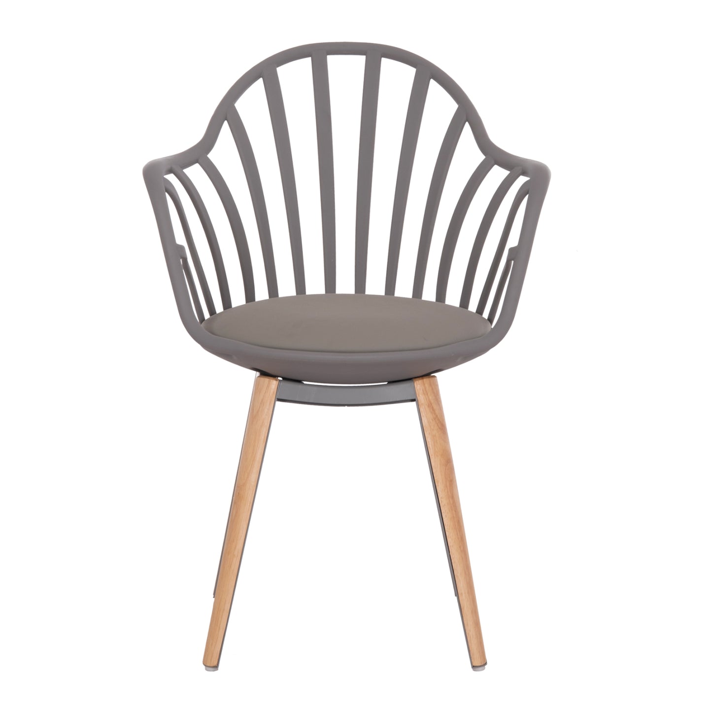ANAIS DINING CHAIR GREY WITH WOODEN LEGS 60x53x86