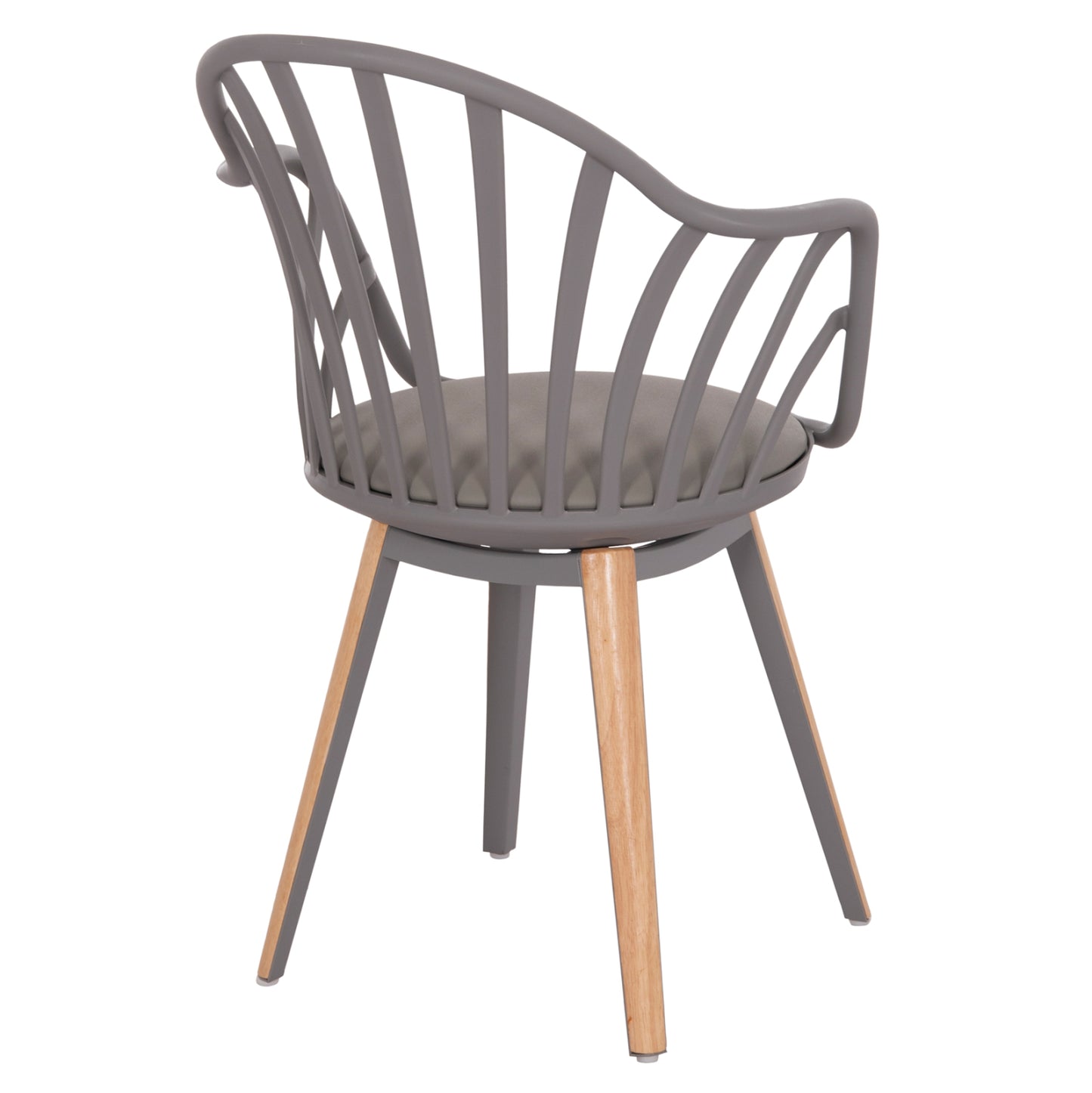ANAIS DINING CHAIR GREY WITH WOODEN LEGS 60x53x86