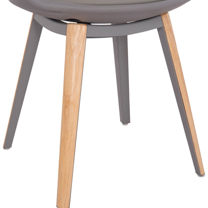 ANAIS DINING CHAIR GREY WITH WOODEN LEGS 60x53x86