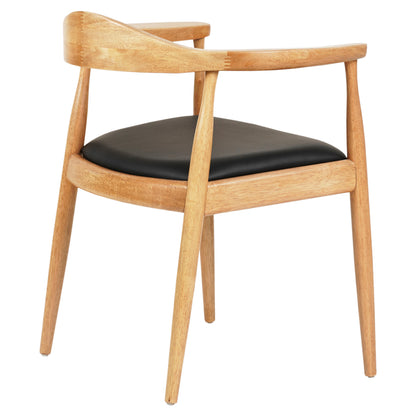 ΠΟΛΥΘΡΟΝΑ ΤΡΑΠΕΖΑΡΙΑΣ ADOR RUBBERWOOD ΣΕ ΟΑΚ ΚΑΙ ΜΑΥΡΟ PU 62x54x76,5
