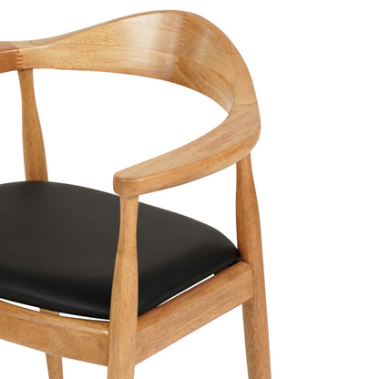 ΠΟΛΥΘΡΟΝΑ ΤΡΑΠΕΖΑΡΙΑΣ ADOR RUBBERWOOD ΣΕ ΟΑΚ ΚΑΙ ΜΑΥΡΟ PU 62x54x76,5