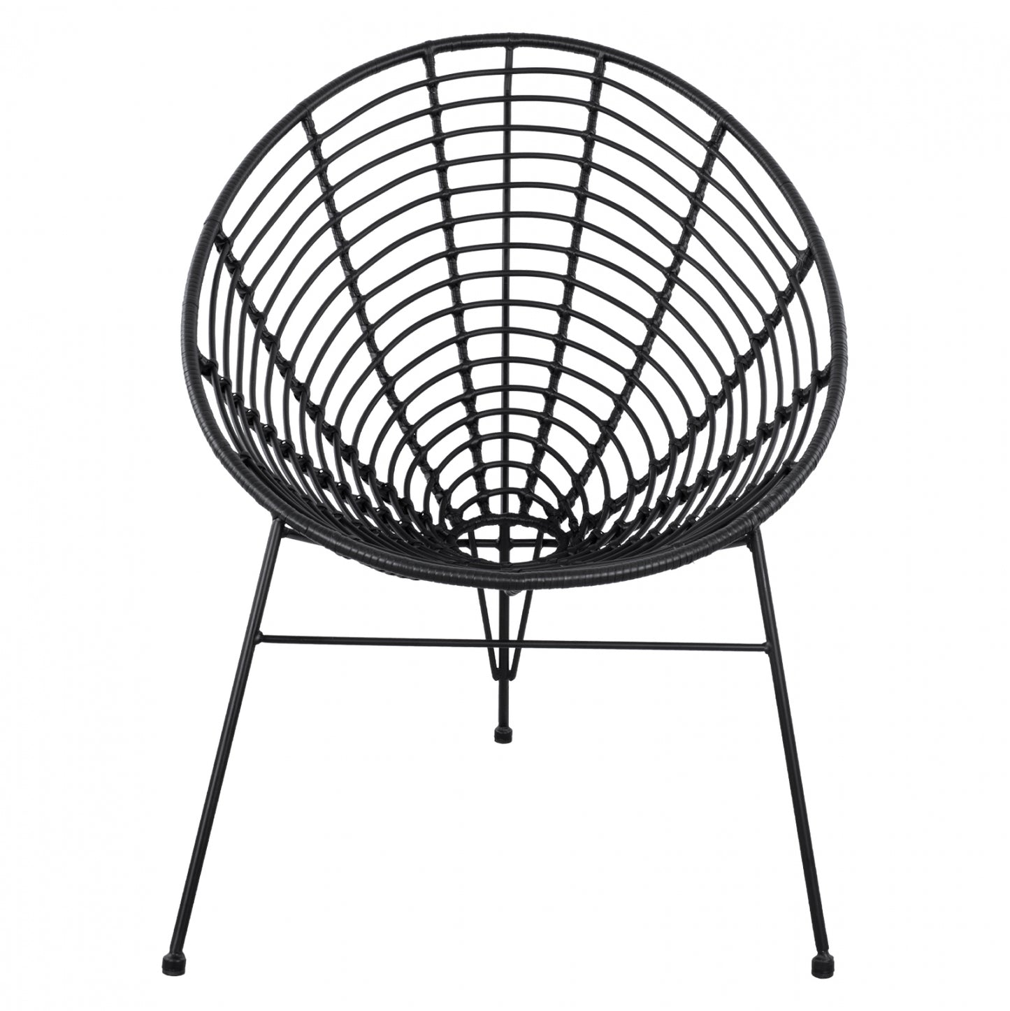 ALLEGRA METAL NEST ARMCHAIR WITH BLACK WICKER 73x83x86