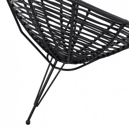 ALLEGRA METAL NEST ARMCHAIR WITH BLACK WICKER 73x83x86