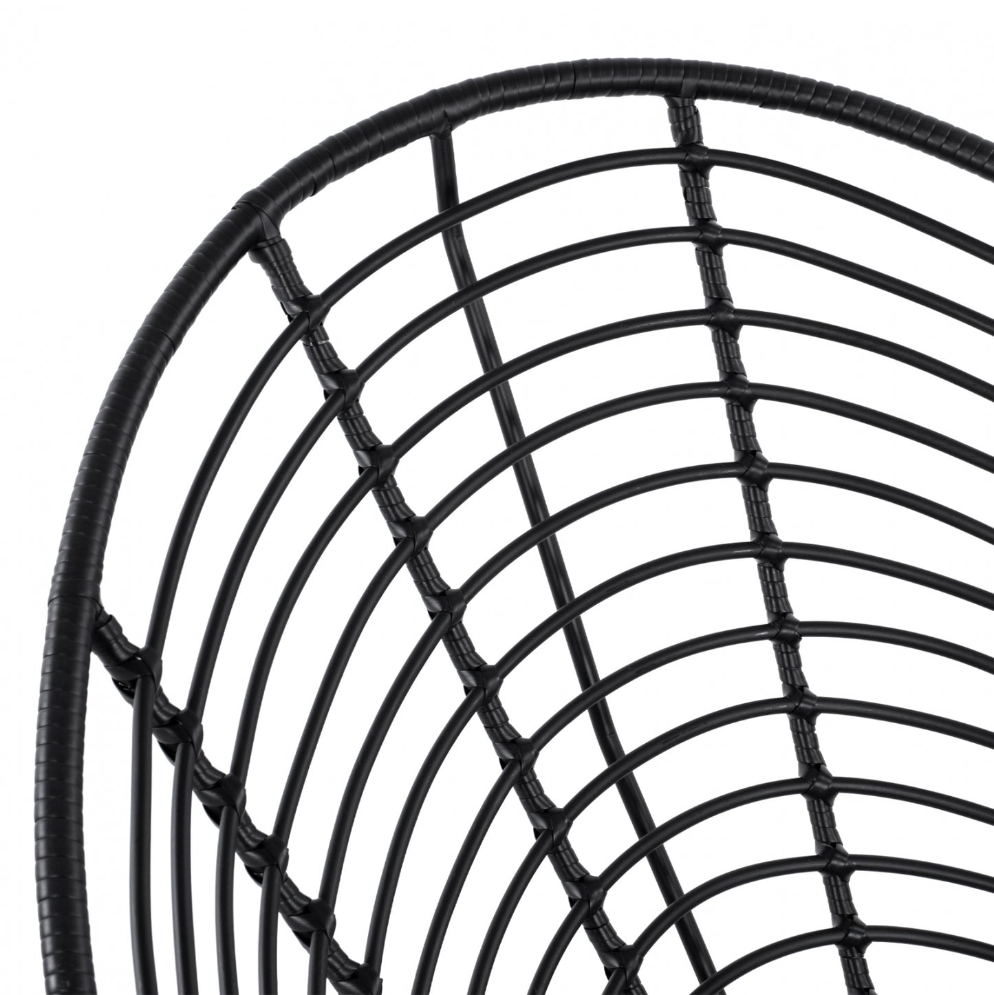ALLEGRA METAL NEST ARMCHAIR WITH BLACK WICKER 73x83x86