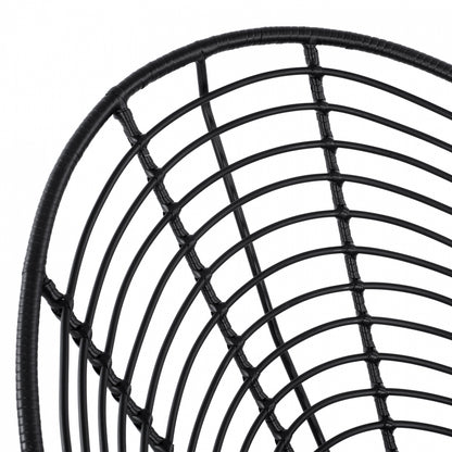 ALLEGRA METAL NEST ARMCHAIR WITH BLACK WICKER 73x83x86