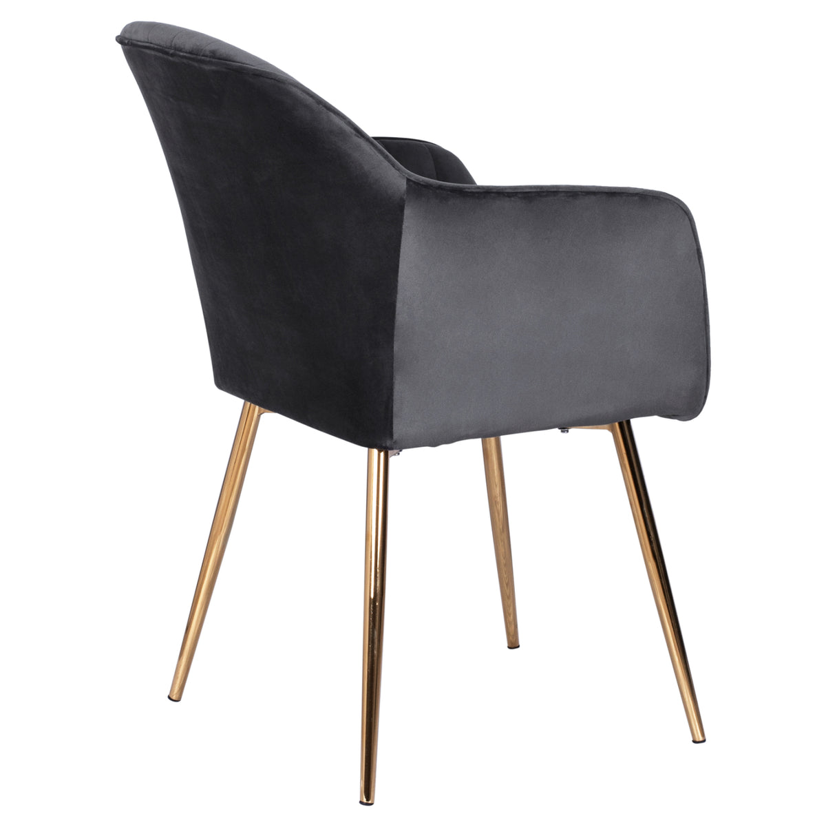 SAWYER VELVET ARMCHAIR GREY WITH GOLD LEGS 55x60x83