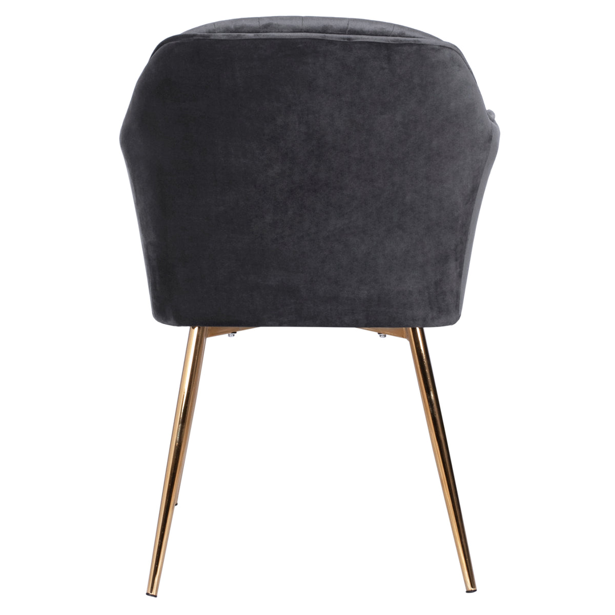 SAWYER VELVET ARMCHAIR GREY WITH GOLD LEGS 55x60x83