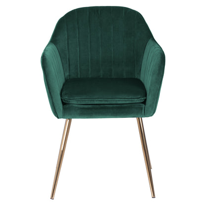 SAWYER ARMCHAIR VELVET CYPRESS WITH GOLD LEGS 55x60x83