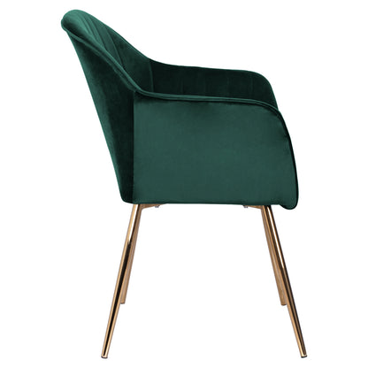 SAWYER ARMCHAIR VELVET CYPRESS WITH GOLD LEGS 55x60x83