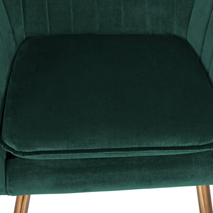 SAWYER ARMCHAIR VELVET CYPRESS WITH GOLD LEGS 55x60x83