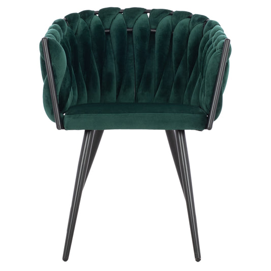LUANDA ARMCHAIR VELVET CYPRESS METAL LEGS 60x54x78