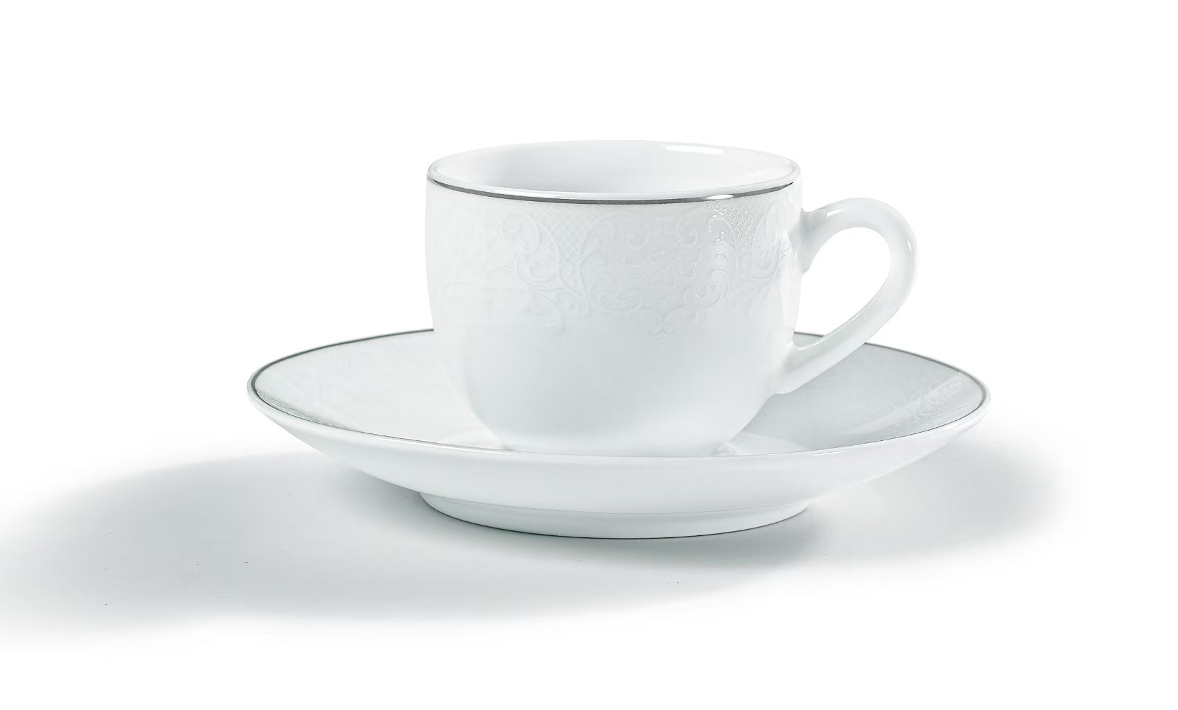Σετ Φλιτζάνια Καφέ από Πορσελάνη Λευκή 6 Τμχ 90cc