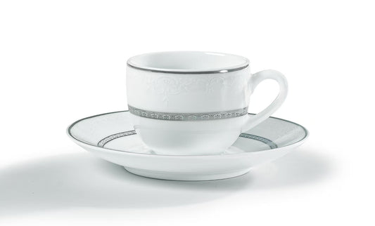 Σετ Φλιτζάνια Καφέ από Πορσελάνη Λευκή 6 Τμχ 90cc