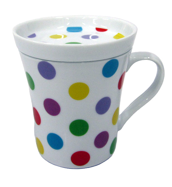 Πορσελάνινη Κούπα Πουά με Καπάκι 250ml