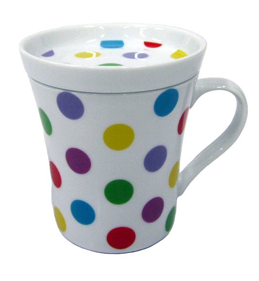 Πορσελάνινη Κούπα Πουά με Καπάκι 250ml