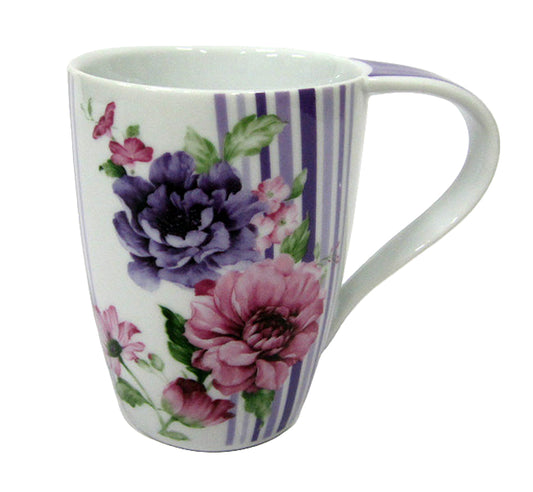 Πορσελάνινη Κούπα με Κλασικά Σχέδια Λουλουδιών