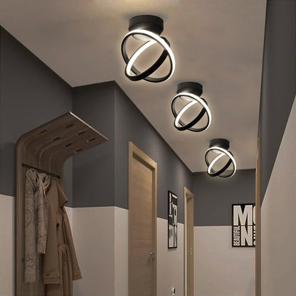 AMELIA 61052 Μοντέρνο Φωτιστικό Οροφής LED 20W 2400lm 300° AC 220-240V IP20 Ρυθμιζόμενο Λευκό CCT με On/Off 2700K/4500K/6000K - Lumileds SMD Chip - Μαύρο Ματ - Μ24.5 x Π16 x Υ25