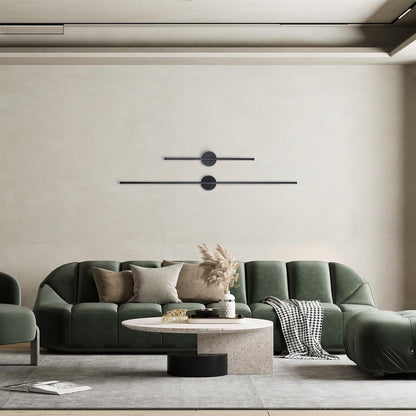 DIADEM 61329 Μοντέρνο Φωτιστικό Τοίχου - Απλίκα LED 9W 1080lm 120° AC 220-240V IP20 Ρυθμιζόμενο Λευκό CCT με On/Off 2700K/4500K/6000K - Lumileds SMD Chip - Μαύρο Ματ - Μ10 x Π4 x Υ60