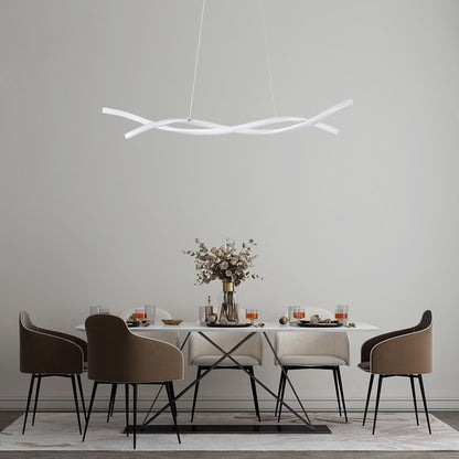 MORALES 61276 Κρεμαστό Φωτιστικό Οροφής Design LED CCT 54W 6048lm 200° AC 220-240V - Εναλλαγή Φωτισμού μέσω Τηλεχειριστηρίου All In One Ψυχρό 6000k+Φυσικό 4500k+Θερμό 2700k Dimmable Μ90 x Π14 x Υ14cm - Λευκό