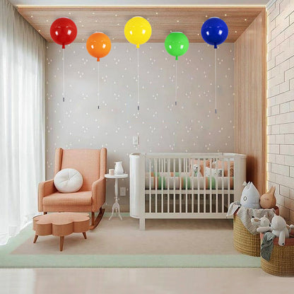 BALLOON 00650 Παιδικό Φωτιστικό Οροφής με Ντουί 1 x E27 AC 220-240V IP20 - Πορτοκαλί - Μ30 x Π30 x Υ33