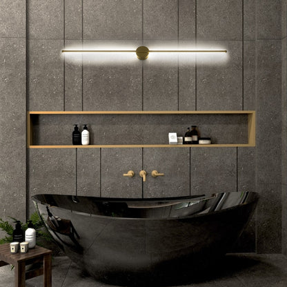 DIADEM 61334 Μοντέρνο Φωτιστικό Τοίχου - Απλίκα LED 18W 2160lm 120° AC 220-240V IP20 Ρυθμιζόμενο Λευκό CCT με On/Off 2700K/4500K/6000K - Lumileds SMD Chip - Χρυσό Βούρτσας - Μ10 x Π4 x Υ120