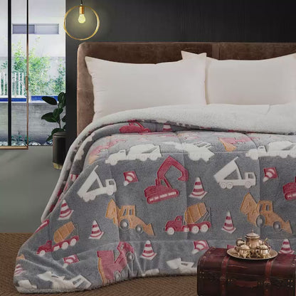 Single Duvet Cover Glow Art 6269 160x220cm Gray