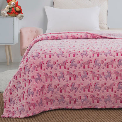 Flash Art Single Glow-in-the-Dark Blanket 6148 160x220cm Pink