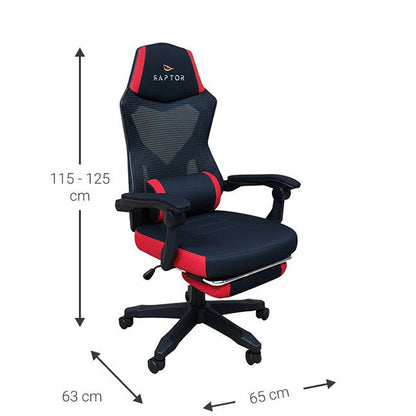 Καρέκλα Gaming Raptor Venom Κόκκινο 65x63x115