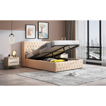 Επενδυμένο Κρεβάτι Zenmor Μπεζ 206x170x95