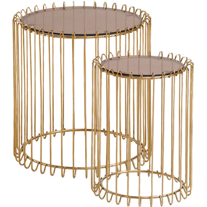 Temporal Lite Coffee Tables Gold 45x45x46
