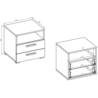 Nightstand Verti 46x40.5x45