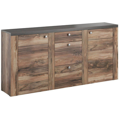 Μπουφές Lark 25 Φυσικό Σκούρο 176x37x85