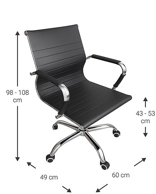 Καρέκλα Γραφείου Cygon Low Μαύρο 49x60x98