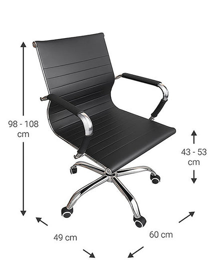 Καρέκλα Γραφείου Cygon Low Μαύρο 49x60x98