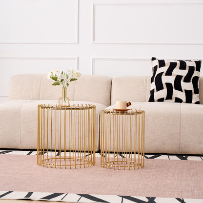 Temporal Lite Coffee Tables Gold 45x45x46