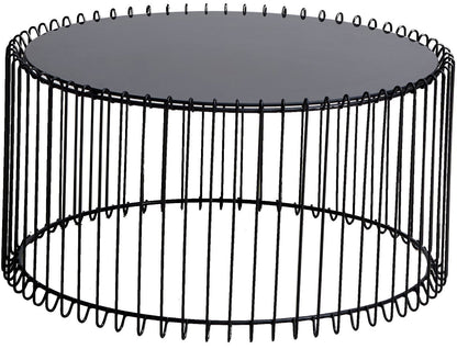 Temporal Round Coffee Table Black 80x80x40.5