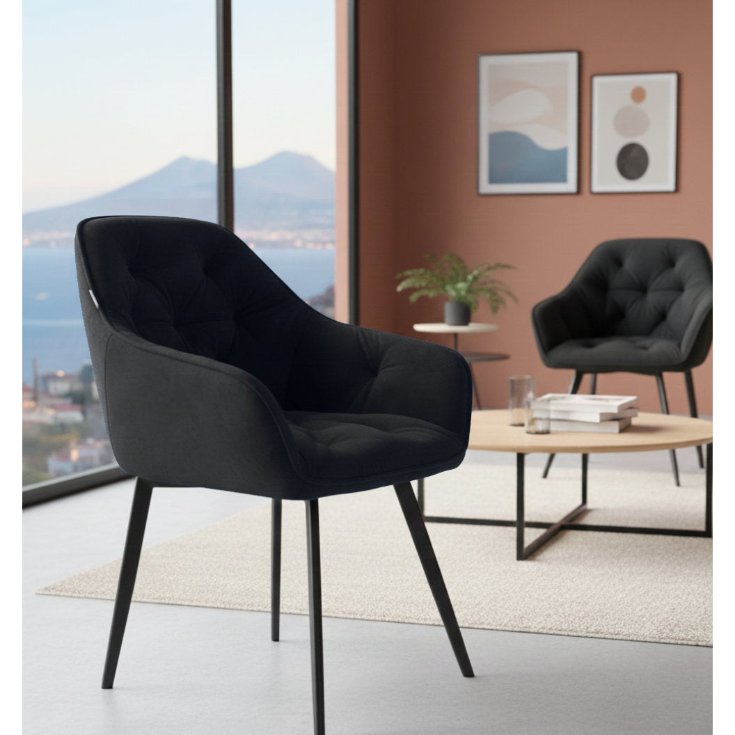 Alice Armchair Black 59x61.5x86.5