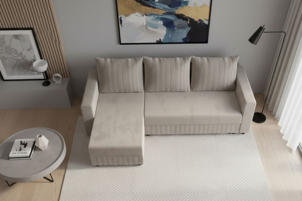Γωνιακός Καναπές Retiro Μπεζ 233x140x90