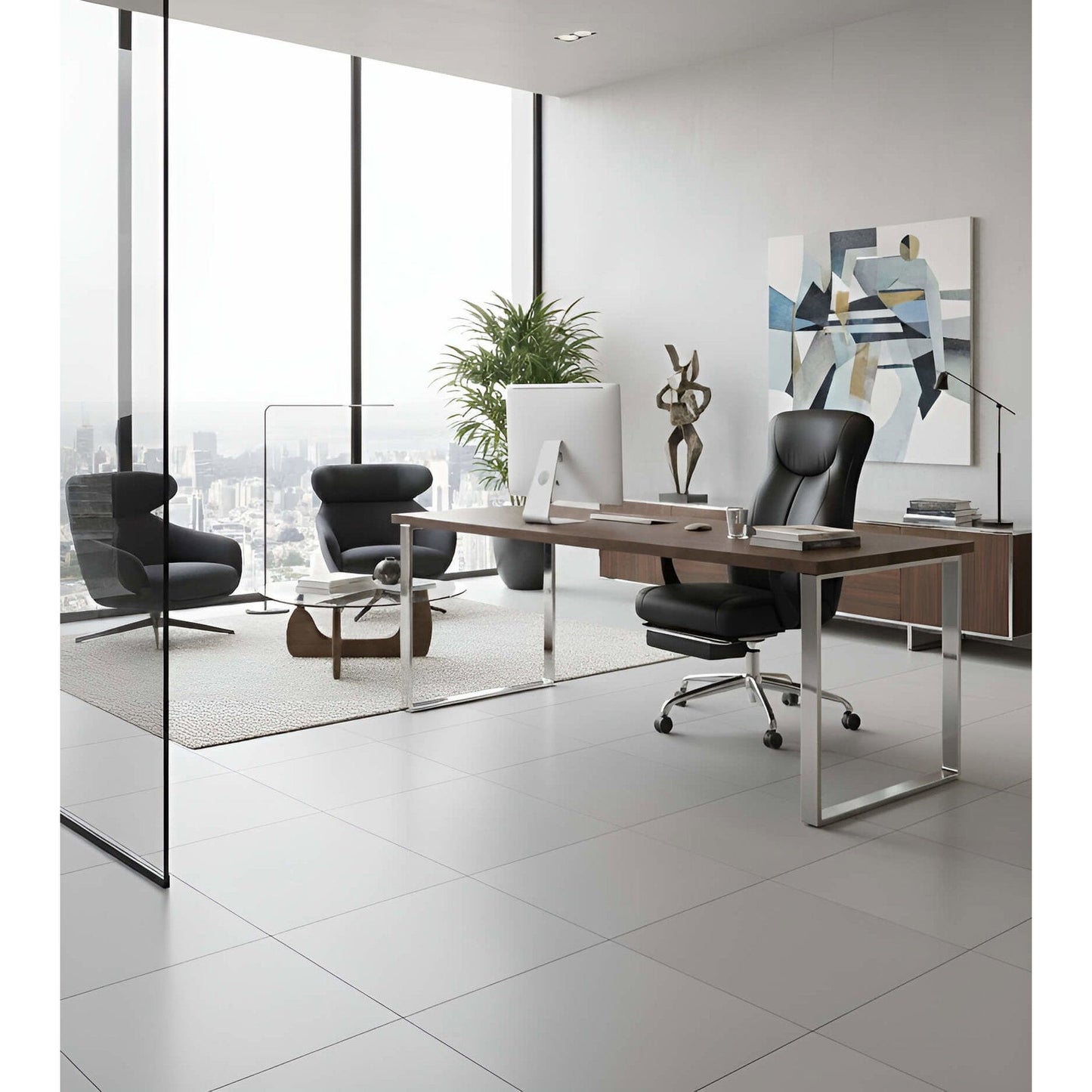 Executive Chair Castelia Black 52x60x100