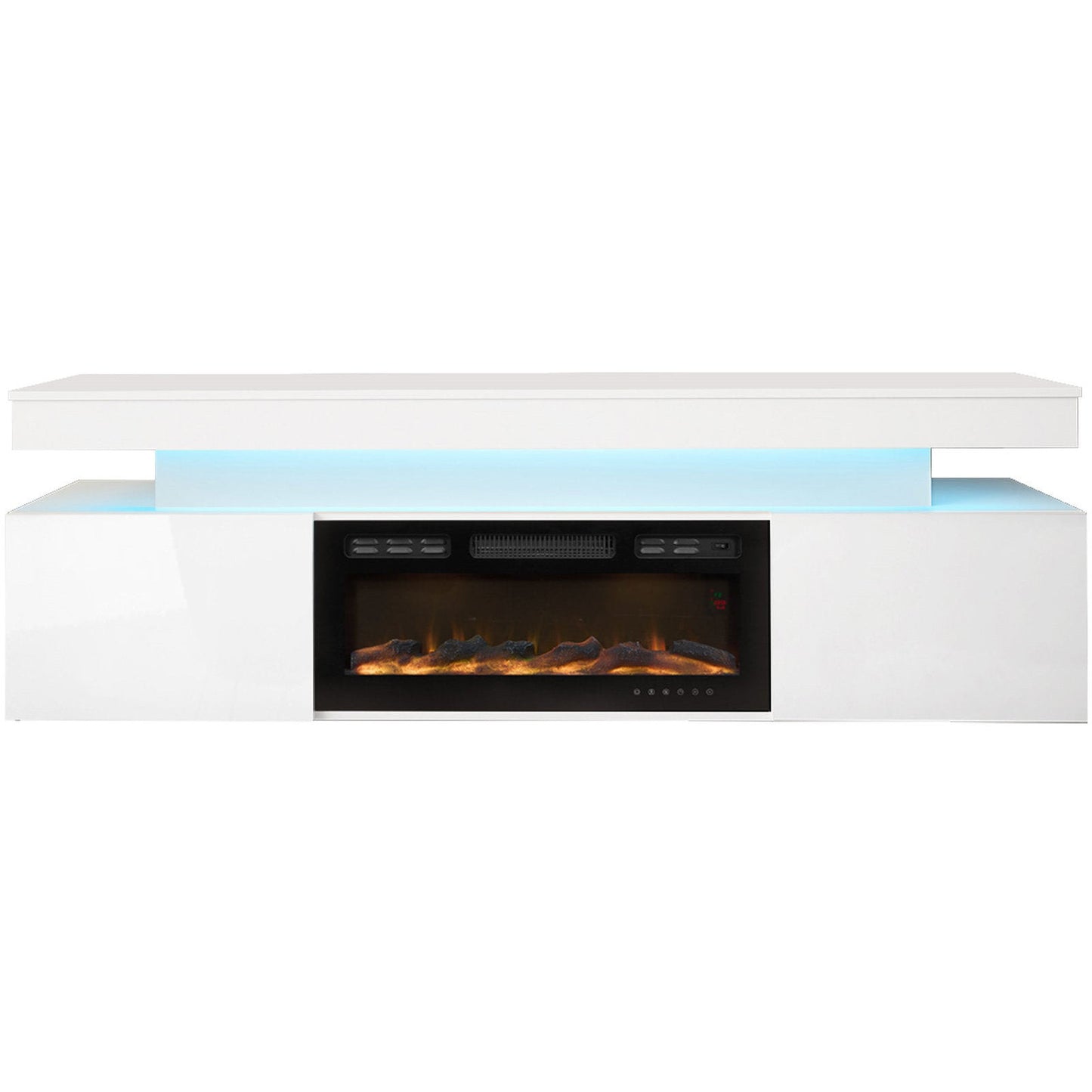 Έπιπλο Τηλεόρασης Glossa 2D 190 Plus Λευκό Γυαλιστερό 190x41x59