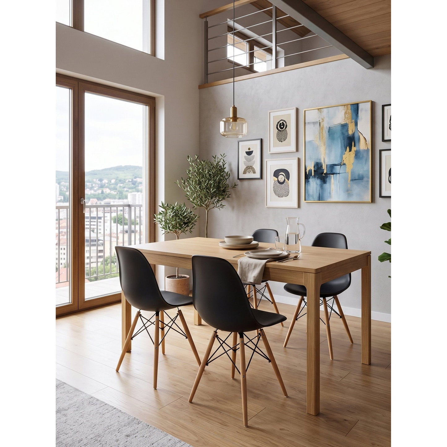 Chair Fiore Black 46x53.5x81.5