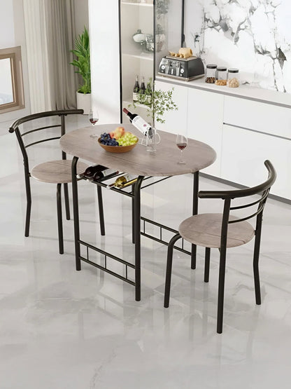 Dining Set Travis Natural Dark